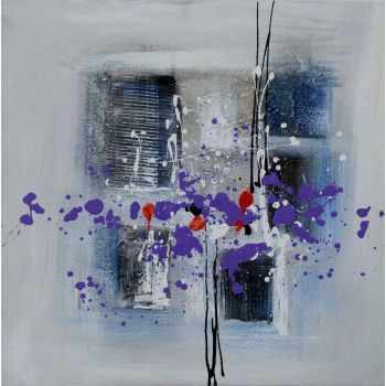 What’s that ? - Abstrakt Handgemaltes Ölgemälde ohne Rahmen