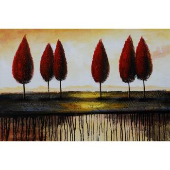 By the Lake 2 - Landschaften Handgemaltes Ölgemälde ohne Rahmen