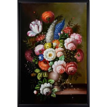 Vase Bouquet 2 - Natur-Schönheiten Handgemaltes Ölgemälde mit schwarzem Rahmen Vase Bouquet 2 - Natur-Schönheiten Handgemaltes Ölgemälde mit schwarzem Rahmen