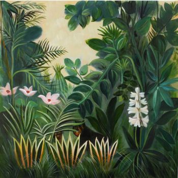 Flora and Fauna - Landschaften Handgemaltes Ölgemälde ohne Rahmen