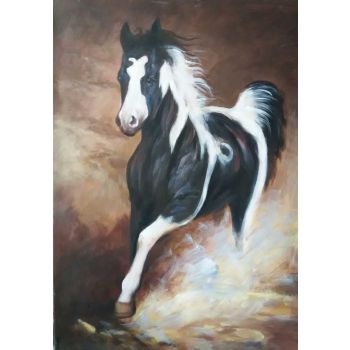 Racing Horse - Tiere Handgemaltes Ölgemälde ohne Rahmen Racing Horse - Tiere Handgemaltes Ölgemälde ohne Rahmen