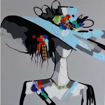 Lady in Hat - Portraits Handgemaltes Ölgemälde