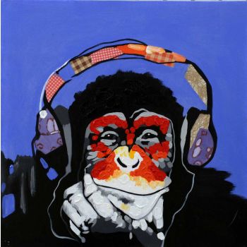 Monkey Music - Allgemein Handgemaltes Ölgemälde Monkey Music - Allgemein Handgemaltes Ölgemälde
