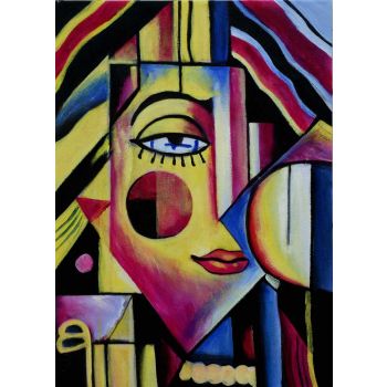 Me in a Maze - Portraits Handgemaltes Ölgemälde