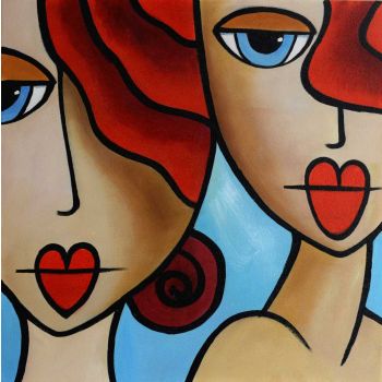 Close Friends 2 - Portraits Handgemaltes Ölgemälde