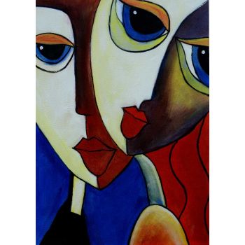 Close Friends 1 - Portraits Handgemaltes Ölgemälde