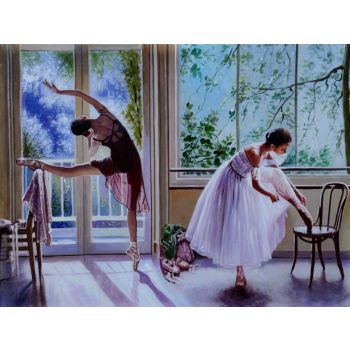 Ballet Time 3 - Portraits Handgemaltes Ölgemälde