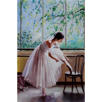 Ballet Time 2 - Portraits Handgemaltes Ölgemälde