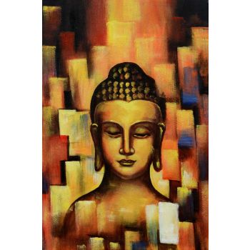 Buddha 2 - Portraits Handgemaltes Ölgemälde