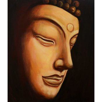 Buddha 3 - Portraits Handgemaltes Ölgemälde
