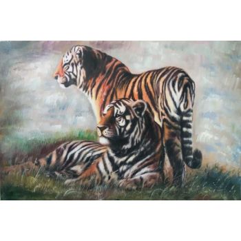 Magnificent Tigers - Tiere Handgemaltes Ölgemälde Magnificent Tigers - Tiere Handgemaltes Ölgemälde