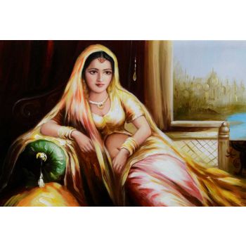 Indian Maharani - Portraits Handgemaltes Ölgemälde